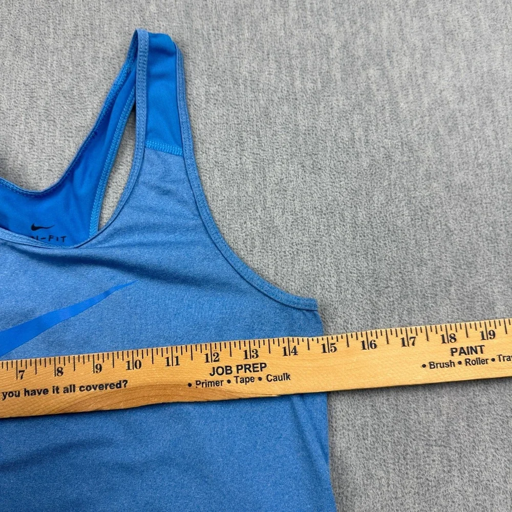 Nike Tank Top Womens Medium Blue Pro Cool Dri-Fit Blue Training Workout Gym Run
